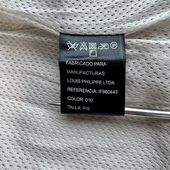 VINTAGE Ellus Perforated Moto Jacket S Off White Crinkled Vegan Suede Casual Y2K - Picture 4 of 15